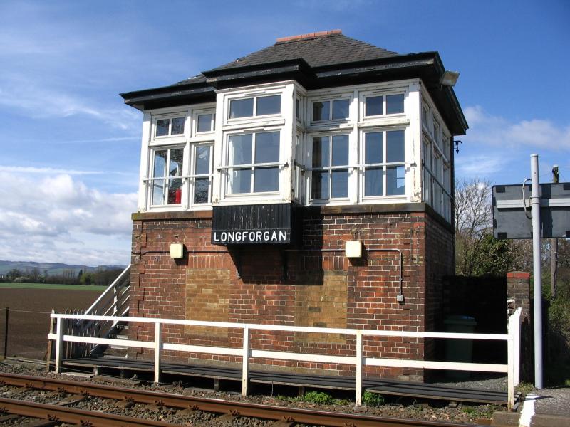 Longforgan: Longforgan Signalbox. An attractive LMS box which opened in 1929, Longforgan is known as 'Longforgotten' or 'Sleepy Hollow' to local staff... Photo of Longforgan