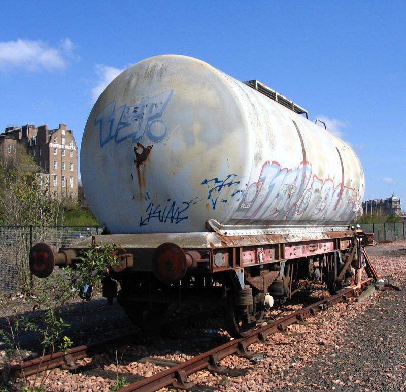 Dundee Tank: This tank wagon was a resident in Dundee Yard for over 20 years. The exact reasons for this escape me, though it may have been to do with an emergency exercise. The tank found a new home in 2006 at the Caledonian Railway (Brechin). Photo of Dundee Tank