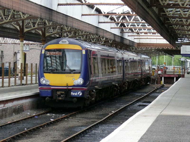 170.396: Turbostar 170.496 stables at P.6 Perth on 14th July 2007. Photo of 170.396