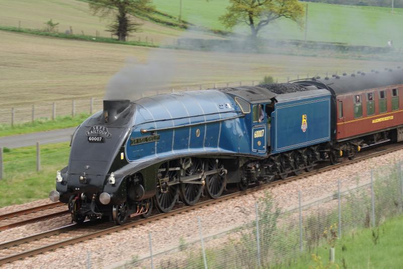 60007 Sir Nigel Gresley: SRPS Fife Circle Railtour 24 April 2011 at Alloa Loop on the morning run Photo of 60007 Sir Nigel Gresley