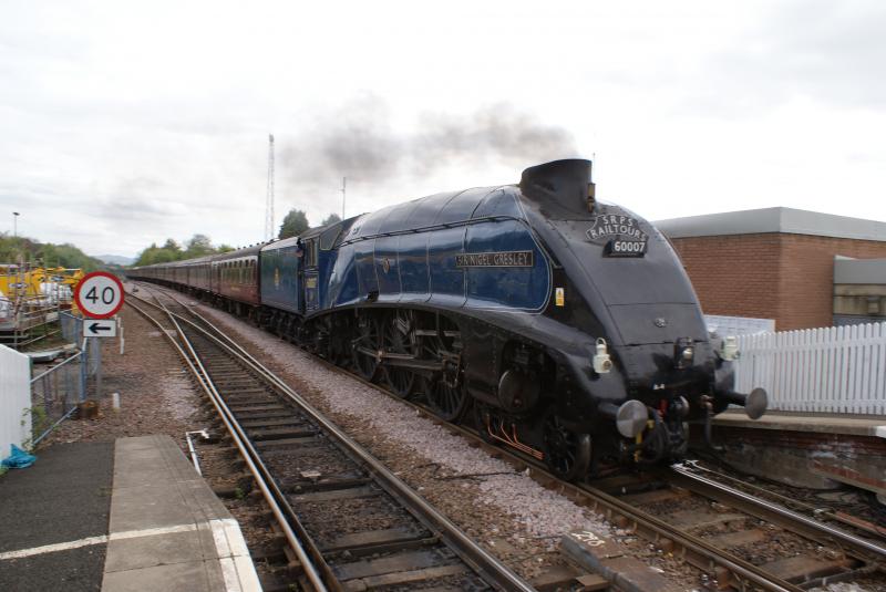 60007 Sir Nigel Gresley: Train approaching Dalmeny to form the afternoon SRPS Fife Circle railtour Sunday 24 April 2011 Photo of 60007 Sir Nigel Gresley