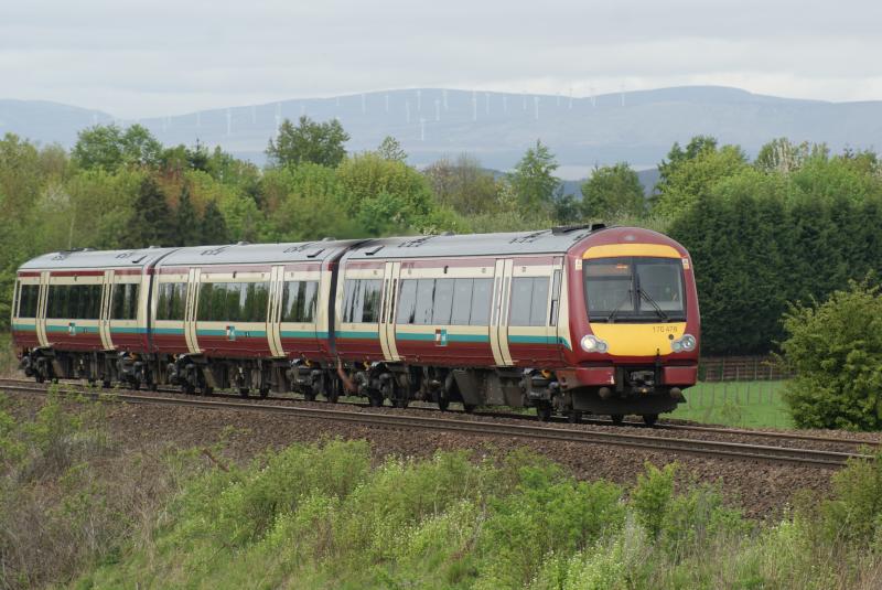 170 478 Bannockburn: Class 170 nr 478 passing Bannockburn on Sunday 24 April 2011 on an Alloa - Glasgow Queen St working Photo of 170 478 Bannockburn