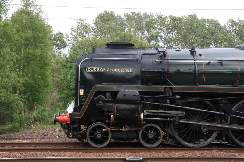 71000 Smokebox: 71000 on the rear of 5Z30 14.18 Edinburgh to Millerhill waits at Millerhill on 17/05/2011 Photo of 71000 Smokebox