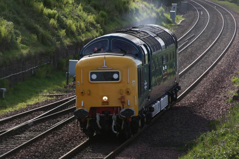 Photo of 55022 approaches Boness Junction on the mainline 18/05/2011