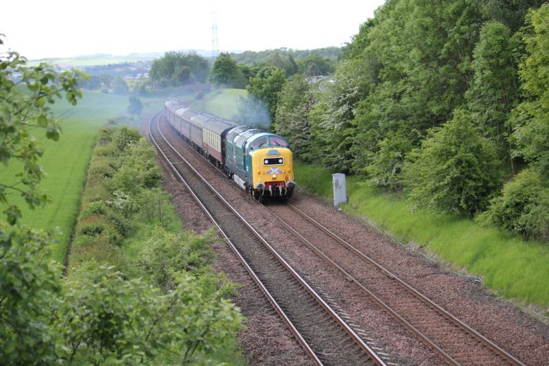 55022 SRPS Railtour 28/05/2011: Heading North at Luncarty Photo of 55022 SRPS Railtour 28/05/2011
