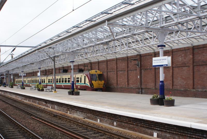 Juniper 334038 - Helensburgh Central: Just prior to the driver opening the doors to passengers to embark for Glasgow Central. Photo of Juniper 334038 - Helensburgh Central