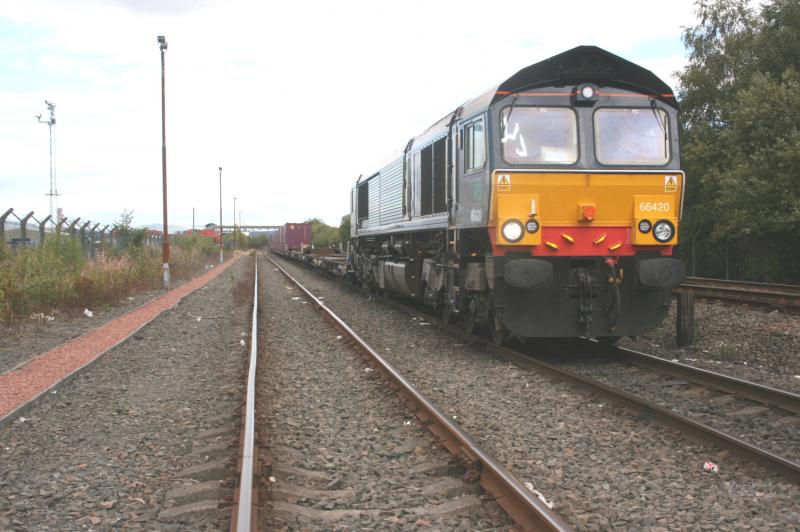 66420: 66420 at Fauldubs No 1 loop ready to depart to Foundry lane Ditton Photo of 66420