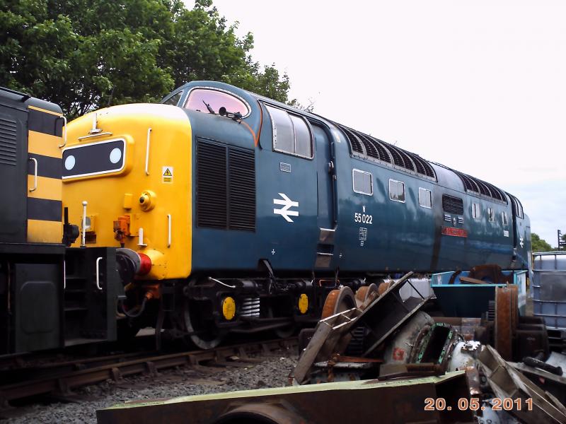55022 at Bo'ness: 55022 sits in Bo'ness yard with D2767.21/5/2011 Photo of 55022 at Bo'ness