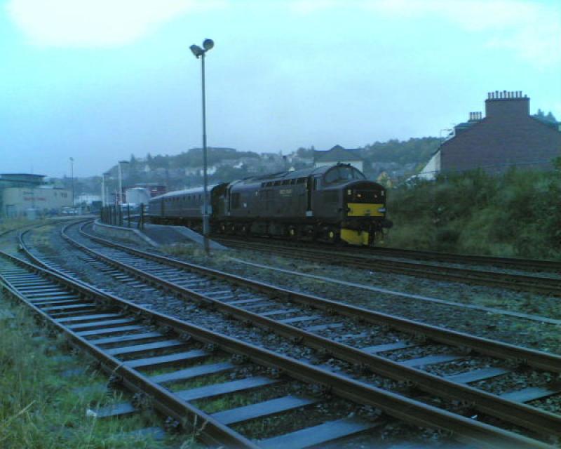 37248.jpg: 37248 Loch Arkaig @ Oban Station. Standby loco on Lorn Special Dundee to Oban & return with 55022 ROYAL SCOTS GREY. Photo of 37248.jpg