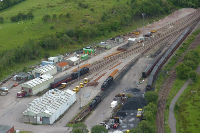 Fort William : Three steam locomotives and coaching stock stabled at Fort William on 18th June 2011. Photo of Fort William