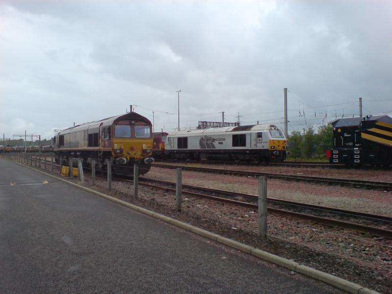 67029 at Mossend Down Yard: 67029 at Mossend Down Yard, 66111 on the left of the picture. (19.06.11) Photo of 67029 at Mossend Down Yard