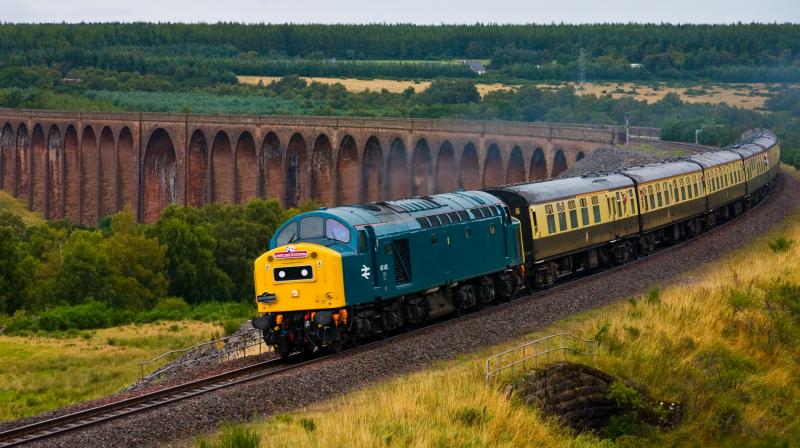 40145 crosses Culloden Viaduct: Photo of 40145 crosses Culloden Viaduct