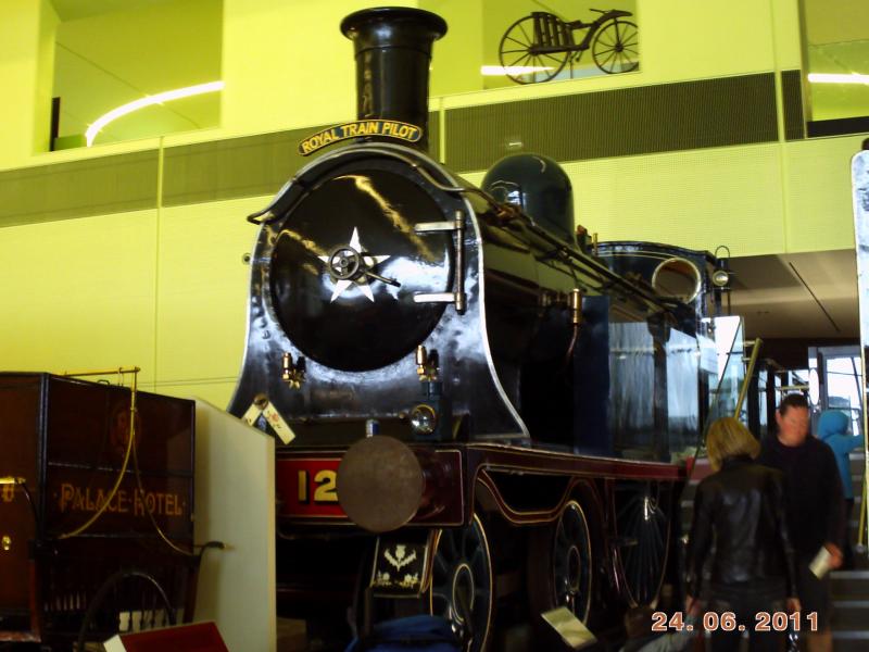 no 123 in riverside museum: caledonian railway no 123 sits in the new riverside museum. Photo of no 123 in riverside museum