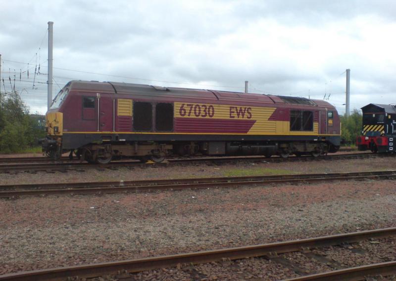 67030 at Mossend: 67030 stabled at Mossend Down Yard (26.06.11). Photo of 67030 at Mossend