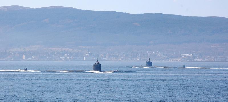 HMS Torbay meets USS Pittsburgh.JPG: Photo of HMS Torbay meets USS Pittsburgh.JPG