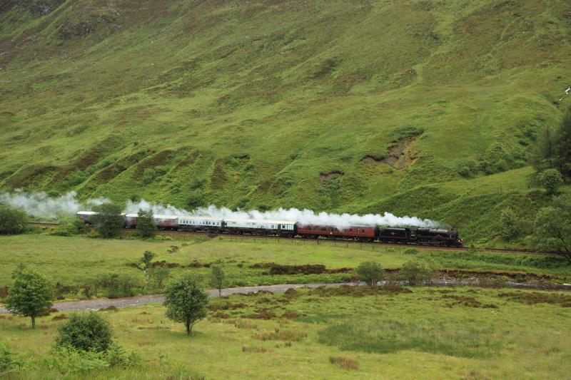 Photo of 45231 and Queen of Scots, Glen Lochy