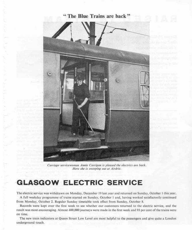 Blue Trains are Back!: Little piece from a 1961 BR Staff mag. Photo of Blue Trains are Back!