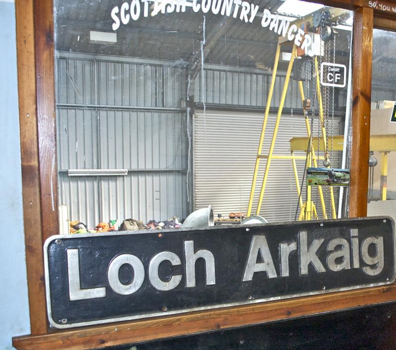 Loch Arkaig Nameplate: One Of the Loch Arkaig Nameplates in the Bo'ness Bothie. Photo of Loch Arkaig Nameplate