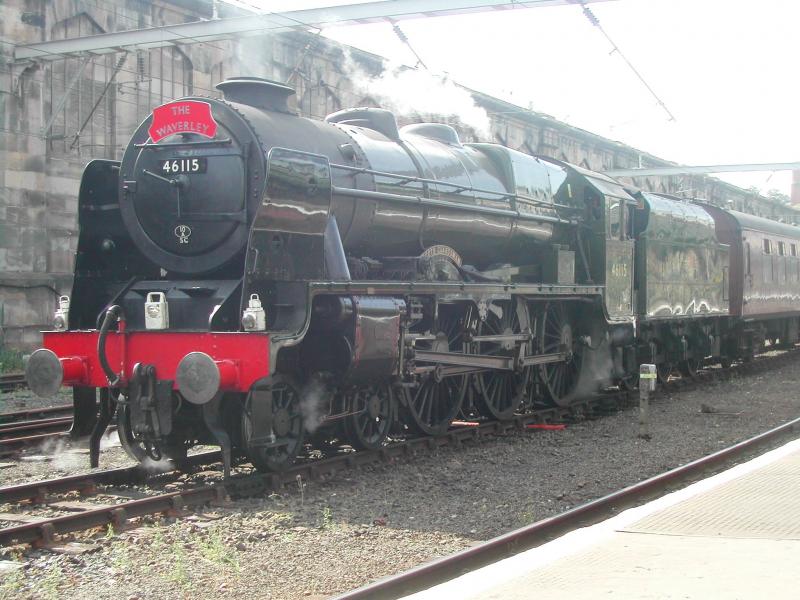 46115 at Carlisle: 46115 stabled on the rear through lines at Carlisle on 30 July 2011. Photo of 46115 at Carlisle