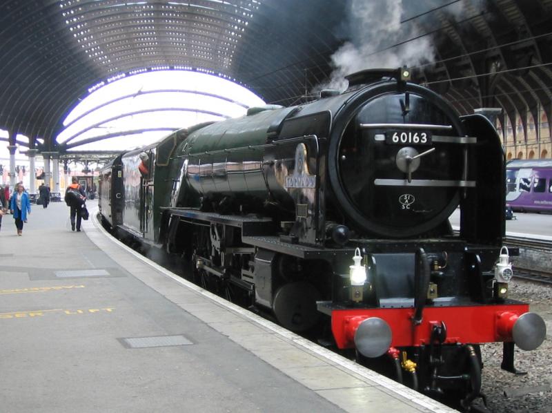 60163 Tornado at York: Tornado about to depart York for Scarborough on a proving run after boiler repairs. 18th May 2011 Photo of 60163 Tornado at York