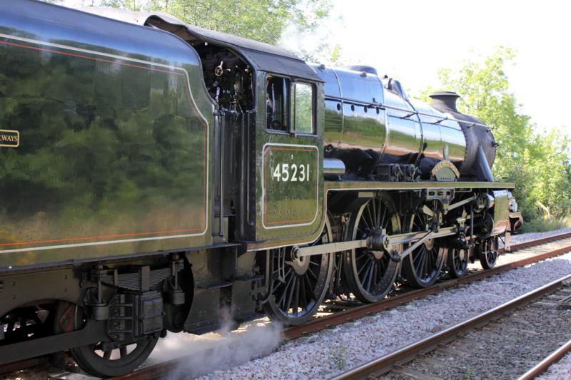 SRPS Forth Circle: 45231 Awaits the off at Dalmeny pm Photo of SRPS Forth Circle