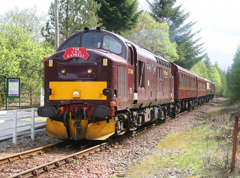 37248 to Oban at Tyndrum Lower: Photo of 37248 to Oban at Tyndrum Lower