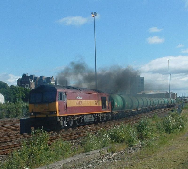 60003 Linkswood departs Dundee Yard: Photo of 60003 Linkswood departs Dundee Yard