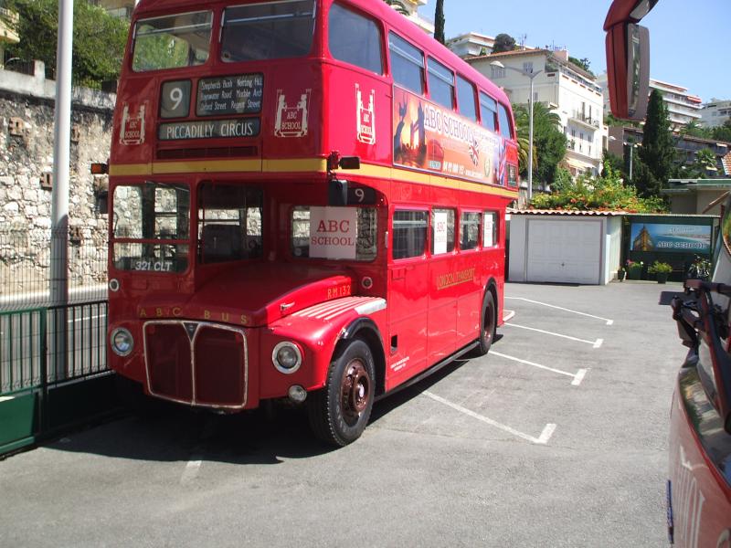 One for the bus fans: A routemaster at the British school in Nice, Southern France Photo of One for the bus fans