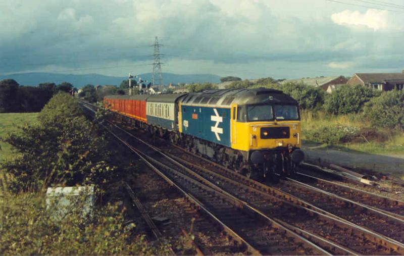 Postal memory: 47563 WOMAN/S GUILD at Larbert in 1988 with the Aberdeen portion of the West Coast Postal to join up at Carstairs with the Glasgow and Edinburgh parts. Photo of Postal memory