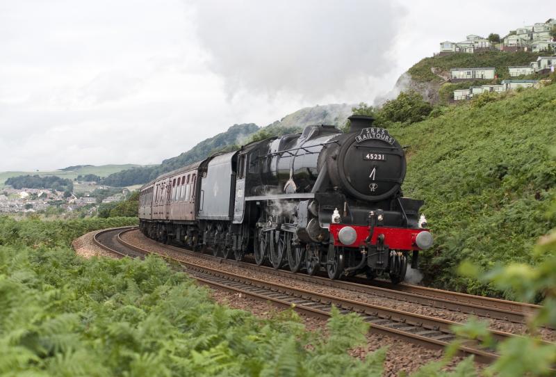SRPS August 2011: 45231 on the haul up to Kinghorn on the overcast morning run Photo of SRPS August 2011
