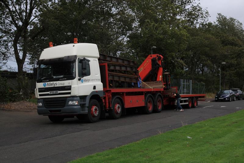 Rail Ramp on its own Transport: Allelys have a separate lorry for the ramp which comes in 3 Sections Photo of Rail Ramp on its own Transport