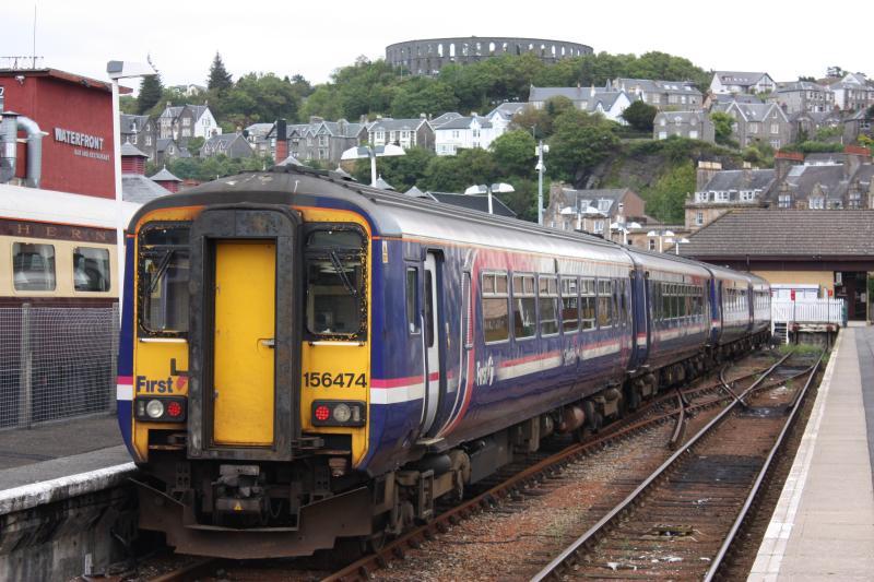 156474 joins 156458 at oban for a rest: Photo of 156474 joins 156458 at oban for a rest
